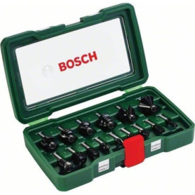 Coffret de 15 fraises au carbure BOSCH - queue 8mm - gris Coffret de 15 fraises au carbure BOSCH - queue 8mm - gris