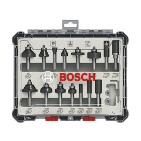 Coffret de 15 fraises mixtes a queue de 6 mm BOSCH - 2607017471 Coffret de 15 fraises mixtes a queue de 6 mm BOSCH - 2607017471