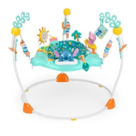 DISNEY BABY -STITCH- Aire d'éveil bébé multi-jouets, siege sauteur a rebonds évolutif, pivotant a 360°  10 jeux interactives Dis