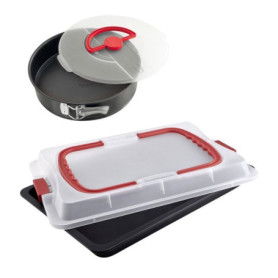 Plaque de cuisson avec couvercle et moule a manqué - DR oeTKER - Bake and Go - 42 x 29 cm Plaque de cuisson avec couvercle et moule a manqué - DR oeTKER - Bake and Go - 42 x 29 cm