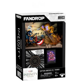 Figurine - FANDROP x STAR WARS - Captain America vs Thanos - Vitrine avec scene culte + mini affiche - 18 cm