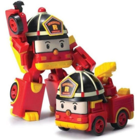 ROBOCAR POLI - VEHICULE TRANSFORMABLE ROY pompier - Bras articulés - Jouet pour enfant des 3 ans