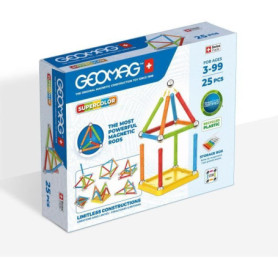 Jeu de construction magnétique - GEOMAG - Supercolor - 25 pieces - Magnétique - Des 3 ans Jeu de construction magnétique - GEOMAG - Supercolor - 25 pieces - Magnétique - Des 3 ans