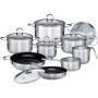 Batterie de cuisine - Induction - GSW - ALARA - Acier inoxydable massif 18/10 - 14 pieces