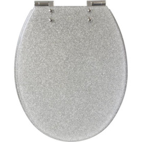 Abattant WC - GELCO DESIGN - Frein de chute magnétique - Gris pailleté