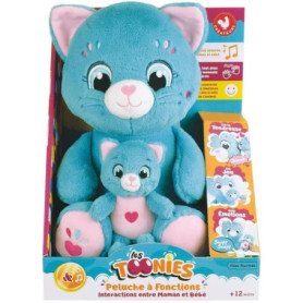 Peluche douce - JEMINI - TOONIES - Maman Chat intéractive et son bébé - +/- 26 cm - 6 fonctions Peluche douce - JEMINI - TOONIES - Maman Chat intéractive et son bébé - +/- 26 cm - 6 fonctions