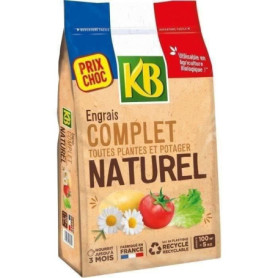 Engrais Complet Universel KB KBCOMP5 - 5kg - Nourrit jusqu'a 3 mois - Jusqu'a 100m² fertilisés