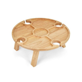 Plateau apéritif - LIVOO - MES150 - Bois d'hévéa - Plateau séparateur - 4 encoches pour verres - Pieds pliables Plateau apéritif - LIVOO - MES150 - Bois d'hévéa - Plateau séparateur - 4 encoches pour verres - Pieds pliables