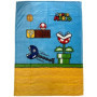 Couverture Sherpa - MARIO BROS - Vintage - 100 x 150 cm
