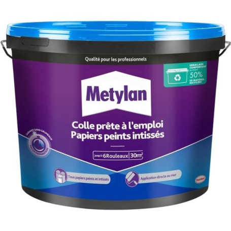 Colle Papiers Peints - METYLAN - 2958232 - Intissés - Seau - 4,5kg 60,28 €