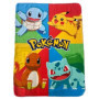 Plaid - POKEMON - Starter et Pikachu - 100 x 140 cm