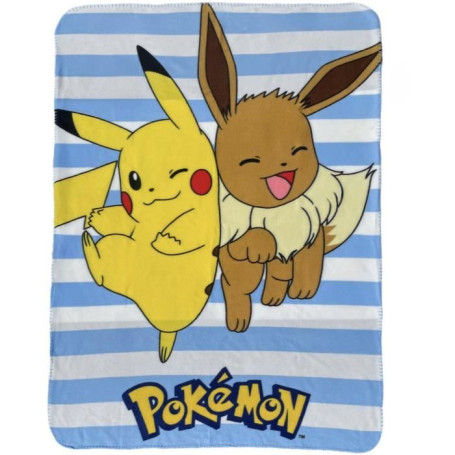 Plaid - POKEMON - Pikachu et Evoli - 100 x 140 cm