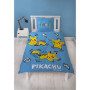 Parure de lit - POKEMON - Pikachu - Microfibre - 1 housse de couette 140 x 200 cm + 1 taie 63 x 63 cm