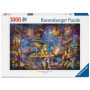 Puzzle 3000 p  La bibliotheque des savoirs enchantés
