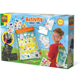 Sac de voyage et activités - SES CREATIVE - Débordant de jeux et d'activités pour les voyages.
