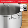 TEFAL B8646404 Marmite 26 cm inox. Tous feux dont induction. 7.8L. Poignées robu 93,99 €