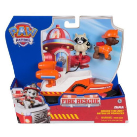 Figurine Zuma - Véhicules + Raton laveur - des 3 ans - Fire Rescue - La Pat'Patrouille Figurine Zuma - Véhicules + Raton laveur - des 3 ans - Fire Rescue - La Pat'Patrouille