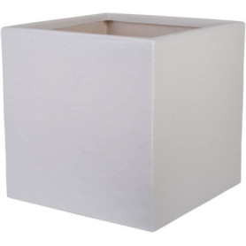 Pot de fleur - STRATA - L - Carré - Riven - Ø 38.5cm x 46.5cm H - Couleur pierre Pot de fleur - STRATA - L - Carré - Riven - Ø 38.5cm x 46.5cm H - Couleur pierre