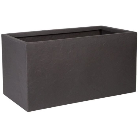 Pot de fleur - STRATA - Riven trough - Ø 38.5cm x 17.5cm H x 46.5cm L - Couleur cendres