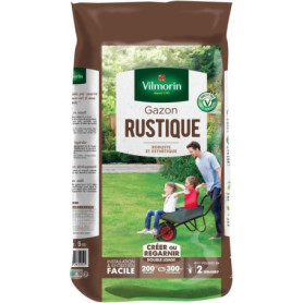 Semences de gazon VILMORIN - Rustique sac de 5KG - Pérenne, dense, robuste et esthétique Semences de gazon VILMORIN - Rustique sac de 5KG - Pérenne, dense, robuste et esthétique