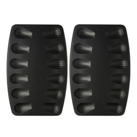 Lot de 2 moules a madeleines 12 empreintes - ZENKER - Spécial Countries