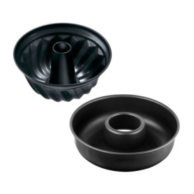 Moule a kouglofs et moule a savarin - ZENKER - Black Metallic - 25 et 28 cm