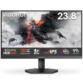 KOORUI G2421V Ecran PC Gamer 24 Pouces, 180Hz, Fast IPS, QHD 1440P Ecran Gaming, 1ms, HDR 400, Adaptive Sync,Compatible VESA 75  KOORUI G2421V Ecran PC Gamer 24 Pouces, 180Hz, Fast IPS, QHD 1440P Ecran Gaming, 1ms, HDR 400, Adaptive Sync,Compatible VESA 75