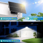Giliwosy Lampe Solaire Extérieur avec Détecteur de Mouvement, Lumière Solaire Extérieur avec 4 Modes 8500K 1500mAh IP65 Étanche,