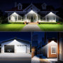 Giliwosy Lampe Solaire Extérieur avec Détecteur de Mouvement, Lumière Solaire Extérieur avec 4 Modes 8500K 1500mAh IP65 Étanche,