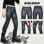 HOMDECR Jean de moto pour femme - Coupe ajustée - Avec protections des genoux et des hanches - Stretch - Coupe ajustée - Pantalo