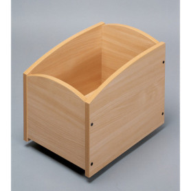 Lot de 3 Bacs à livres 1 case - hêtre