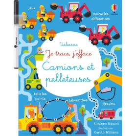 Camions et pelleteuses - Je trace, j'efface - Dès 3 ans Camions et pelleteuses - Je trace, j'efface - Dès 3 ans