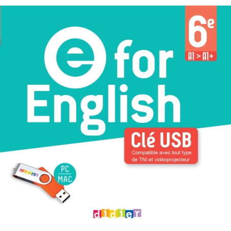 E For English - Anglais 6e - Ed. 2025 - Clé USB