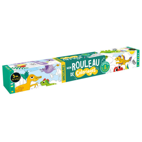 MON ROULEAU DE COLORIAGES - DINOSAURES - Mon rouleau de coloriages - Dinosaures