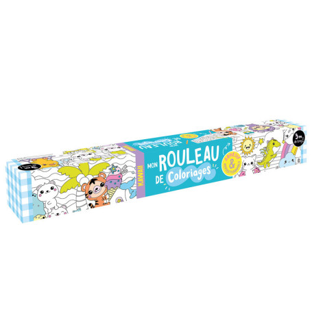 Mon rouleau de coloriages adhesif - kawaii