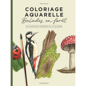 Coloriage aquarelle - Balades en forêt