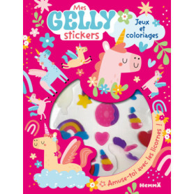 Mes gelly stickers - Jeux et coloriages (Licornes) - Amuse-toi avec les amis !