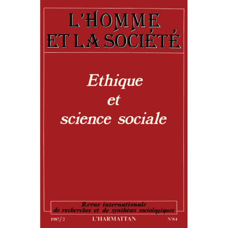 ETHIQUE ET SCIENCE SOCIALE