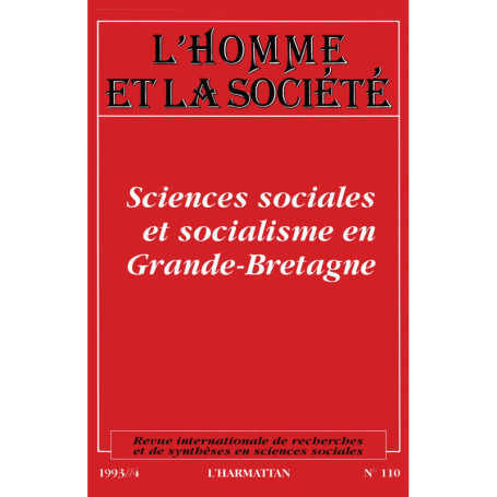 SCIENCES SOCIALES ET SOCIA-LISME EN GRANDE-BRETAGNE
