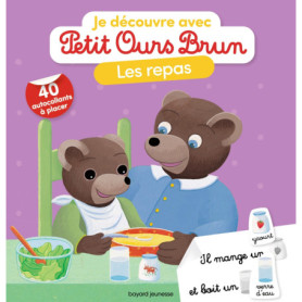 Je découvre les repas avec Petit Ours Brun - Premiers autocollants - Dès 3 ans