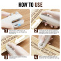 Mini Scelleur, Mini Scelleur Sac Plastique Portable, Thermoscellant 2 en 1 Rechargeable, Scellant Alimentaire avec Cable USB, Po