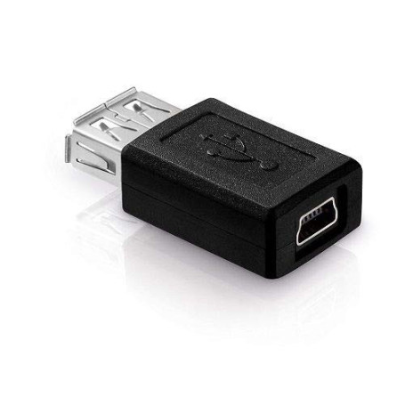 CABLEPELADO Adaptateur Mini USB 5 broches femelle vers USB type A femelle | Vitesse de transfert jusqu'à 480 Mbps | Compatible a