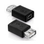 CABLEPELADO Adaptateur Mini USB 5 broches femelle vers USB type A femelle | Vitesse de transfert jusqu'à 480 Mbps | Compatible a