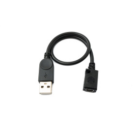 System-S Câble USB 2.0 Mini B femelle vers type A mâle Noir 30 cm System-S Câble USB 2.0 Mini B femelle vers type A mâle Noir 30 cm