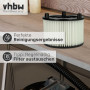 vhbw Filtre à cartouche compatible avec Bosch UniversalVac 15 aspirateur à sec ou humide - Filtre plissé, papier/plastique, blan