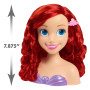 Just Play Tête à coiffer Ariel Princesses Disney de 20 cm de Haut avec Accessoires, 7 Accessoires, Chevelure rousse, Jeux d’Imit
