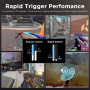 YUNZII RT80 Rapid Trigger Hall Effect Magnetic Switch Clavier De Jeu,75% RGB Mécanique BT/2.4Ghz/Wired,Mount Hot Swap Adjustable