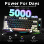 YUNZII RT80 Rapid Trigger Hall Effect Magnetic Switch Clavier De Jeu,75% RGB Mécanique BT/2.4Ghz/Wired,Mount Hot Swap Adjustable