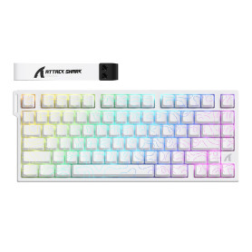 ATTACK SHARK R82 HE Clavier 8000Hz Rapid Trigger, Clavier Gamer Filaire RGB 75% avec Précision RT de 0,005 mm avec Interrupteur  ATTACK SHARK R82 HE Clavier 8000Hz Rapid Trigger, Clavier Gamer Filaire RGB 75% avec Précision RT de 0,005 mm avec Interrupteur