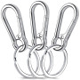 Caianwin 3 Pièces Mousqueton Porte Clé Porte Clef Mousquetons en Métal Porte-Clés Homme pour Accrocher dans Le Sac à Dos, Clés d